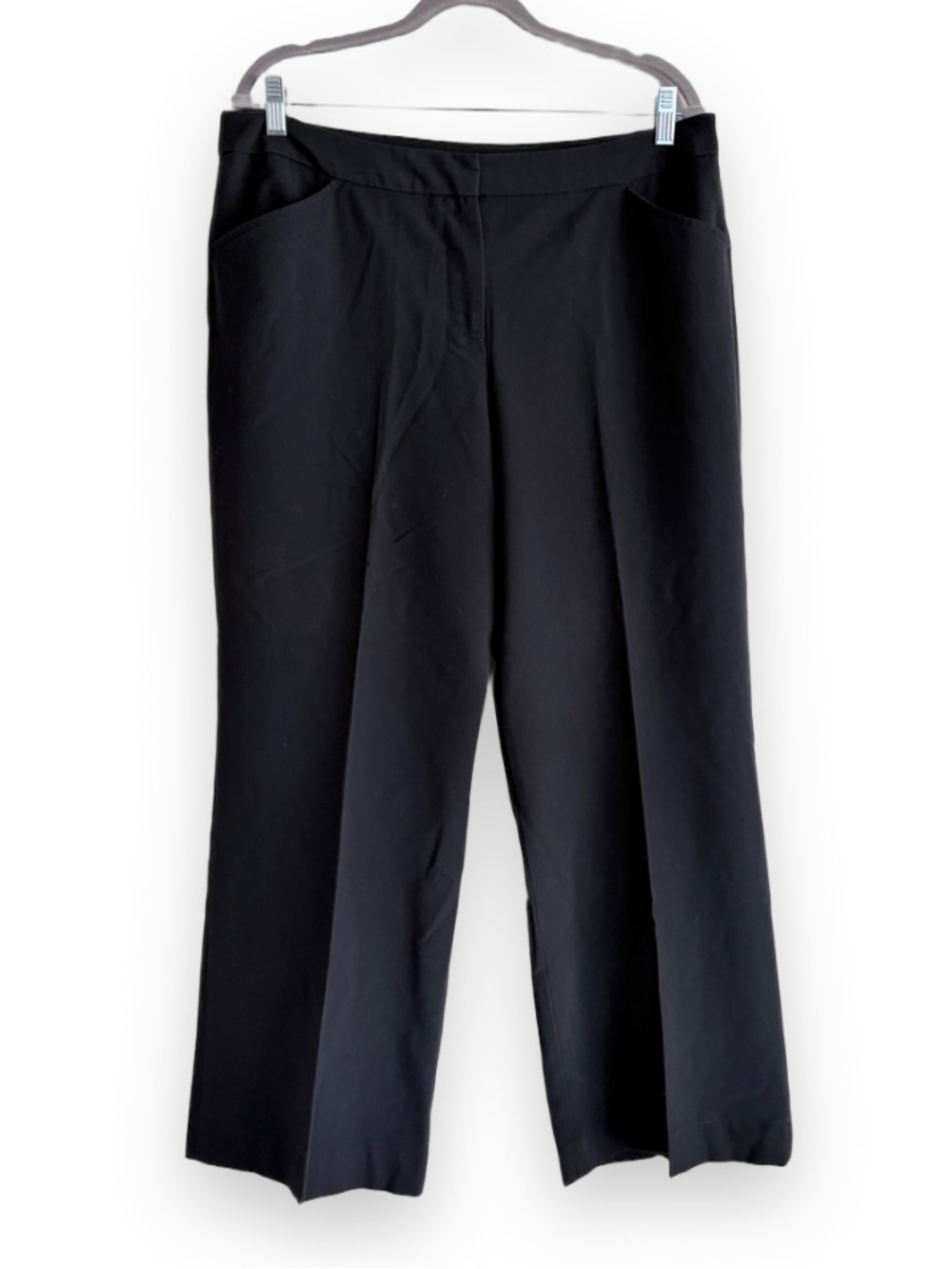 Nicole Miller Classic Black Straight Leg Pants Size 14